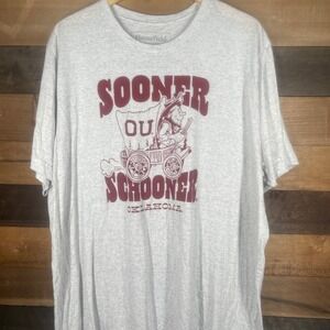 Oklahoma Sooners Homefield T-Shirt OU Schooner Gray Mens 3XL College